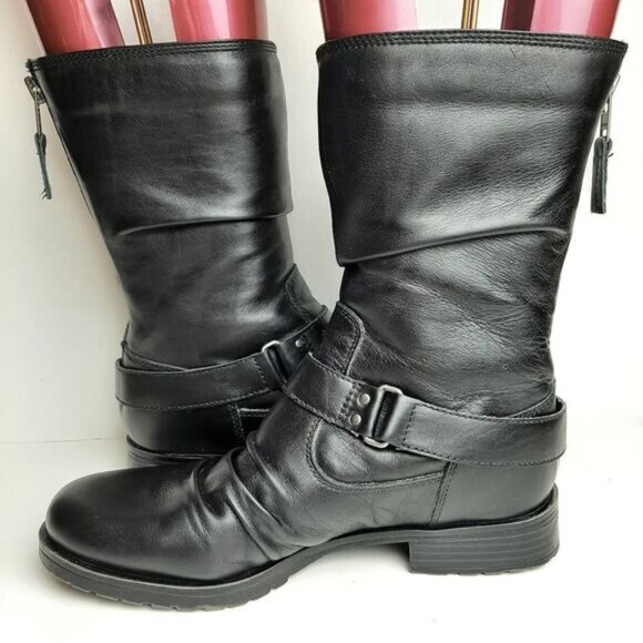 Blondo Black Leather Combat Boots - Picture 11 of 13